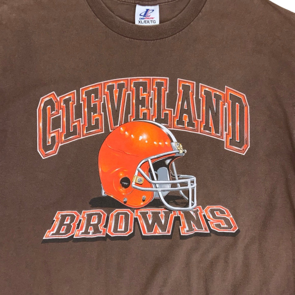 Vintage 90s 'Cleveland Browns' Logo Athletic Brown Graphic Short Sleeved T-Shirt L
