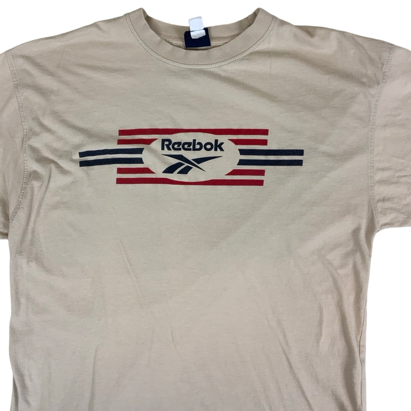 Reebok Vintage 90s Cream Sports T-shirt M L