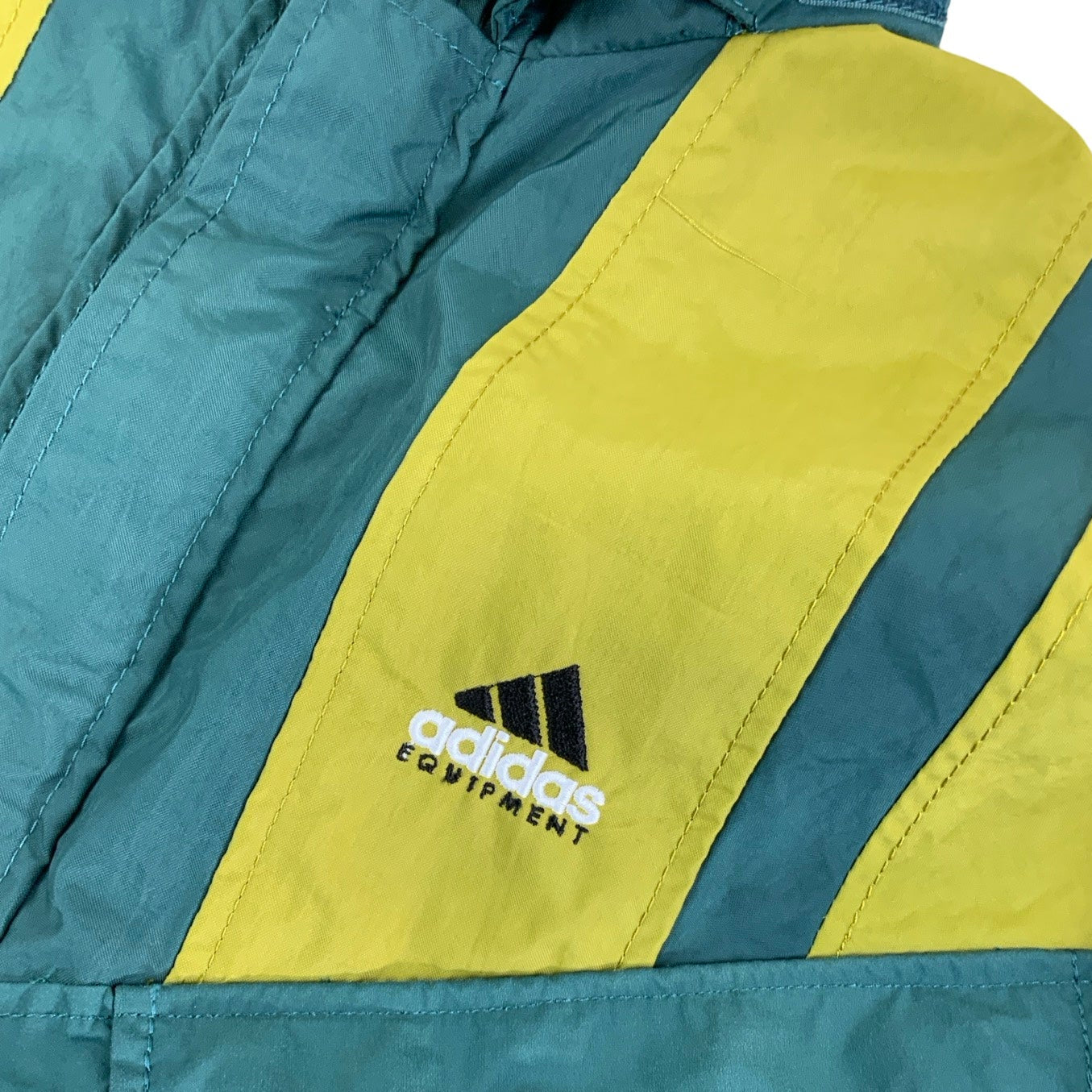 Vintage Green Adidas Equipment Long Outdoor Jacket L XL