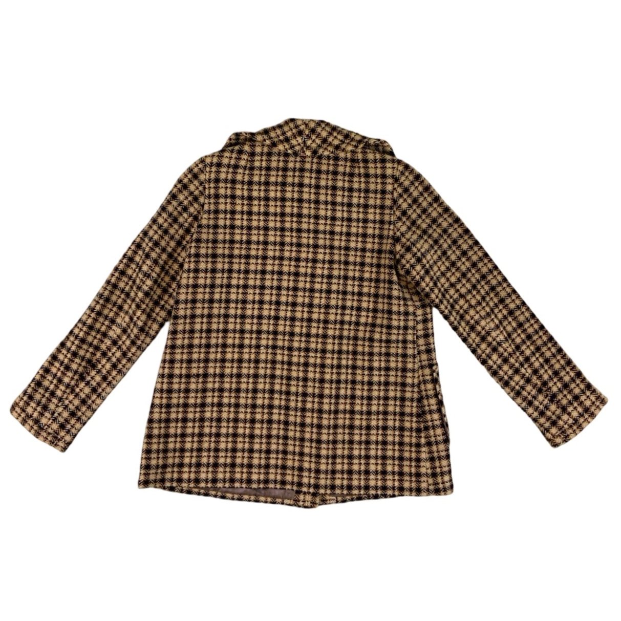 Vintage Wool Pattern Womens Coat S UK 6 8