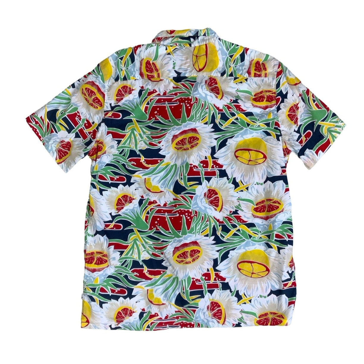 Vintage 90s 'Levi's' Hawaiian Fruity Abstract Floral Short Sleeved Shirt M L