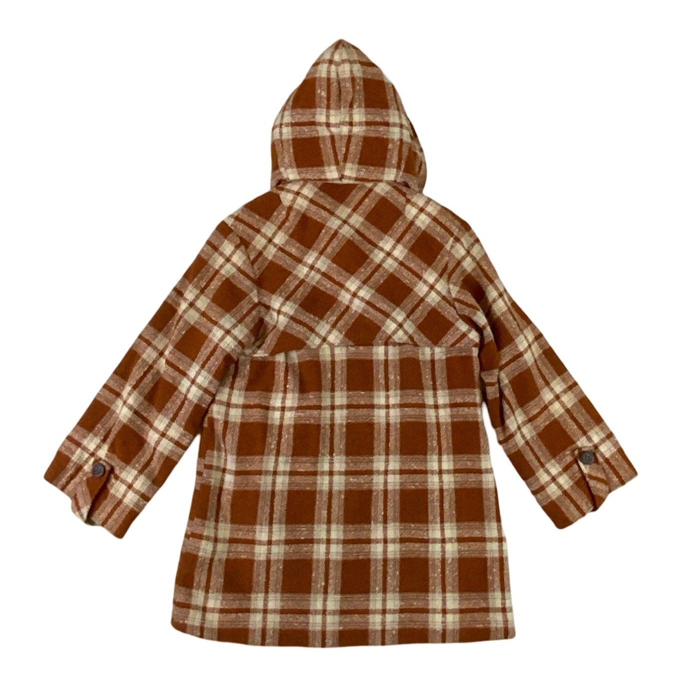 Plaid Hooded Wool Jacket 10 12