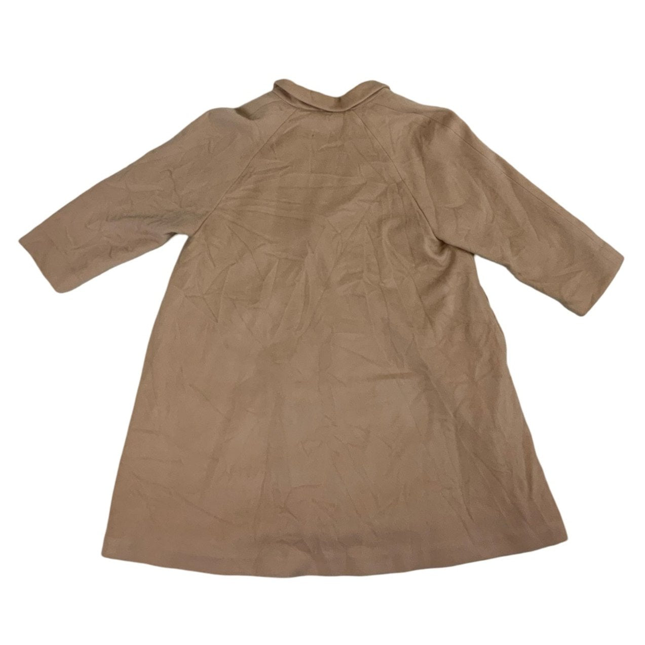 Vintage Tan Wool Long Winter Coat 12 14 16