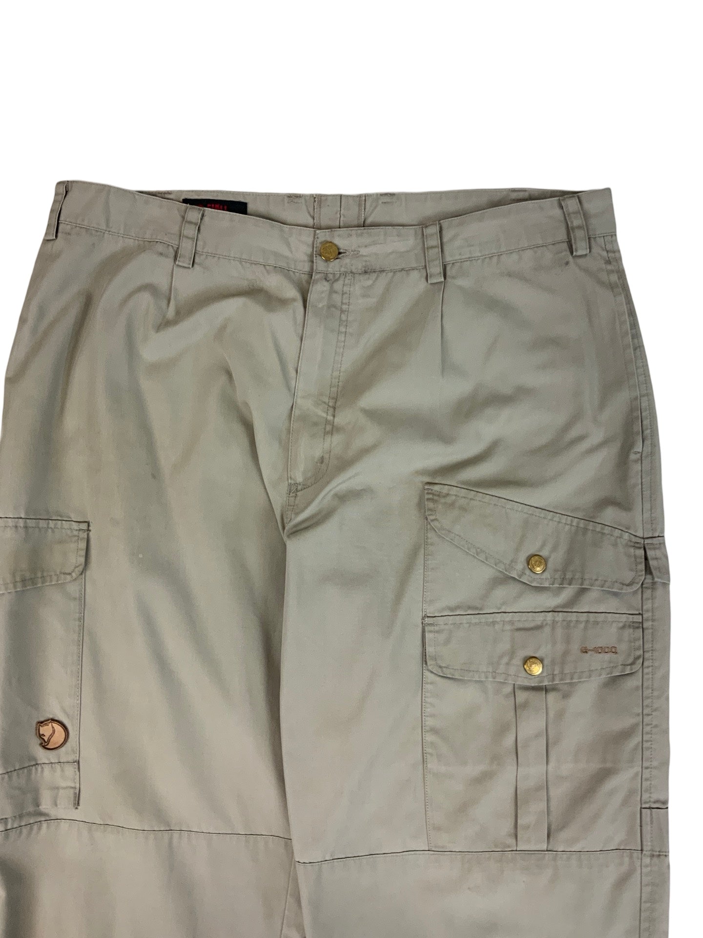 Vintage Fjällräven Cream Outdoor Cargo Trousers W36 L33