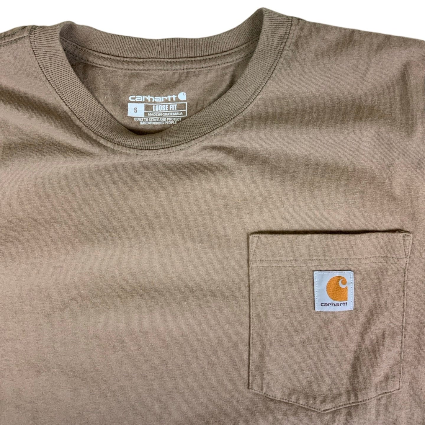 Carhartt Brown Single Pocket T-Shirt S M