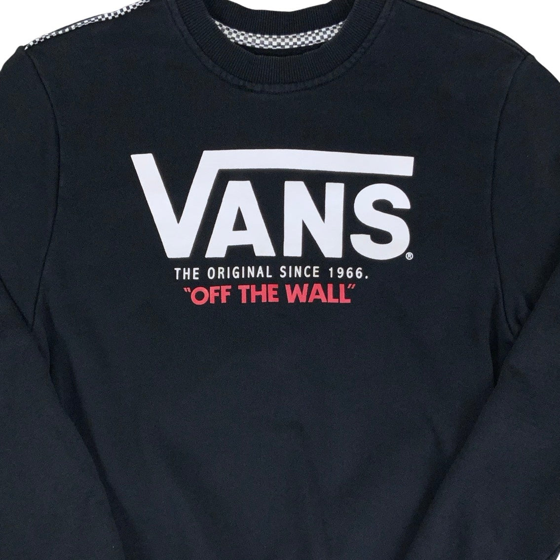 Vintage 90s 'Vans Off The Wall' Black Skate Graphic Sweatshirt S