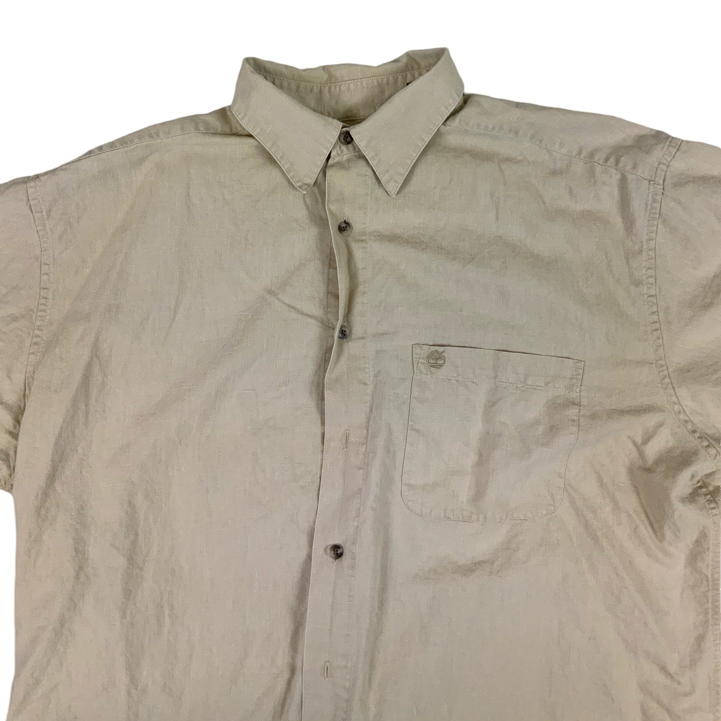Vintage Timberland Tan Short Sleeved Shirt M L