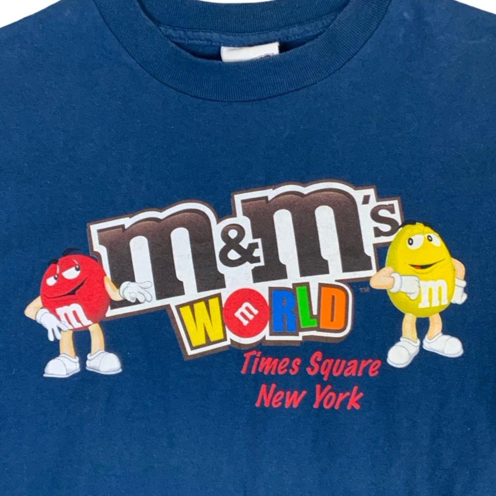 90s Blue M&M's World Times Square NY Graphic Tee XS 10