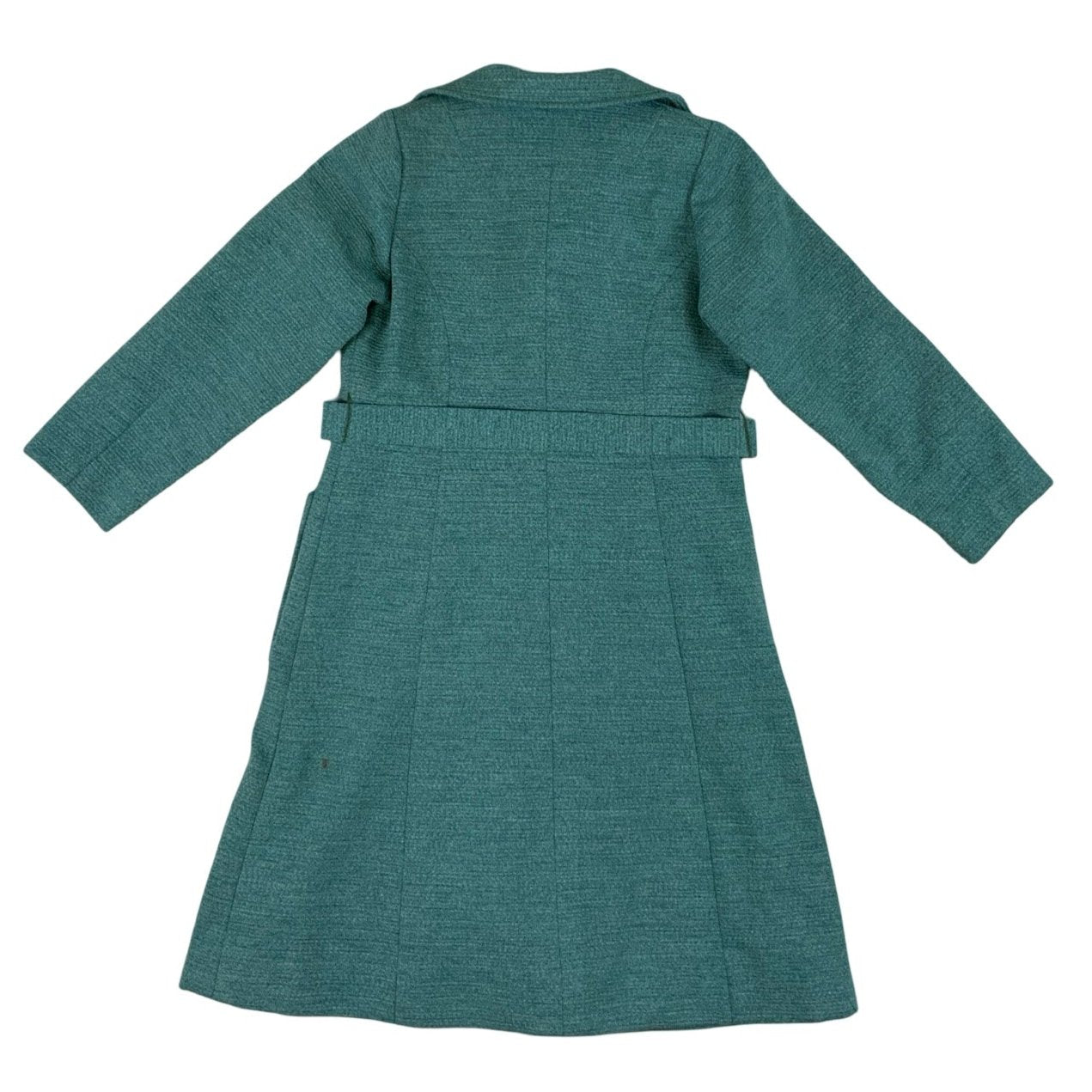 Vintage Turquoise Winter Wool Long Coat 6 8
