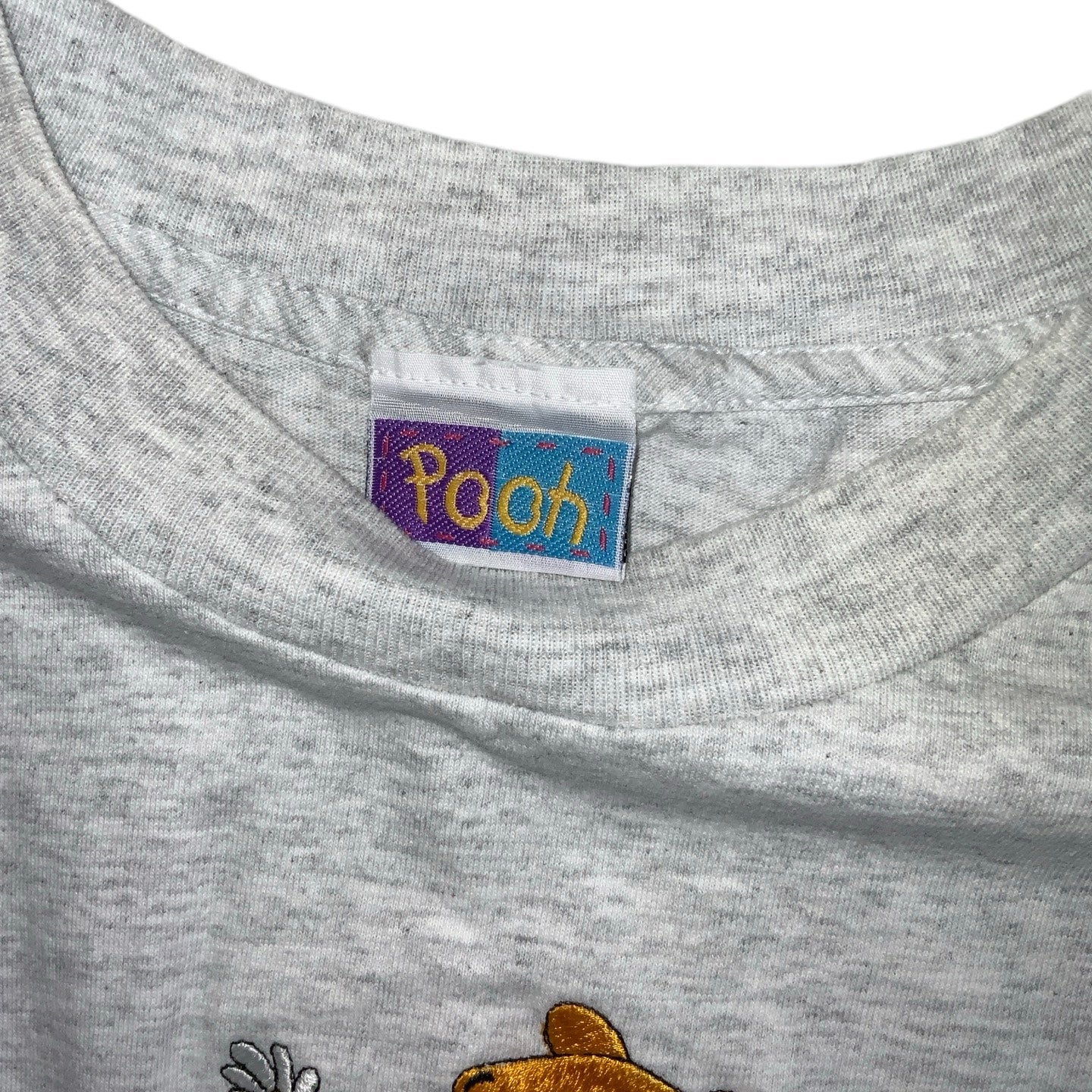 Vintage 90s 'Pooh!' Winnie the Pooh Cartoon Grey Graphic T-Shirt M
