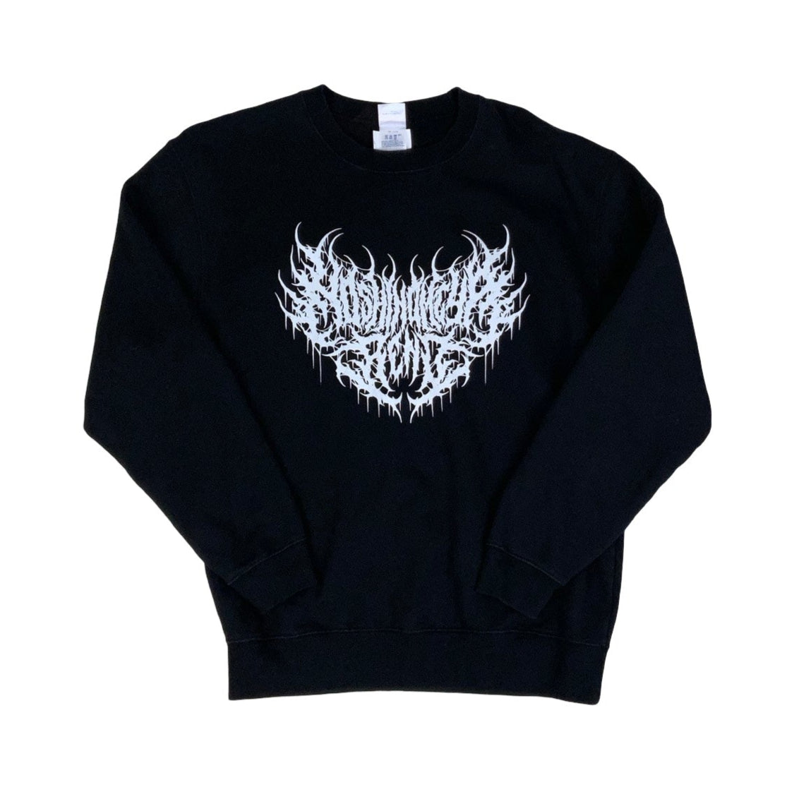 Vintage 90s Black Metal Moshing Graphic Sweatshirt S M