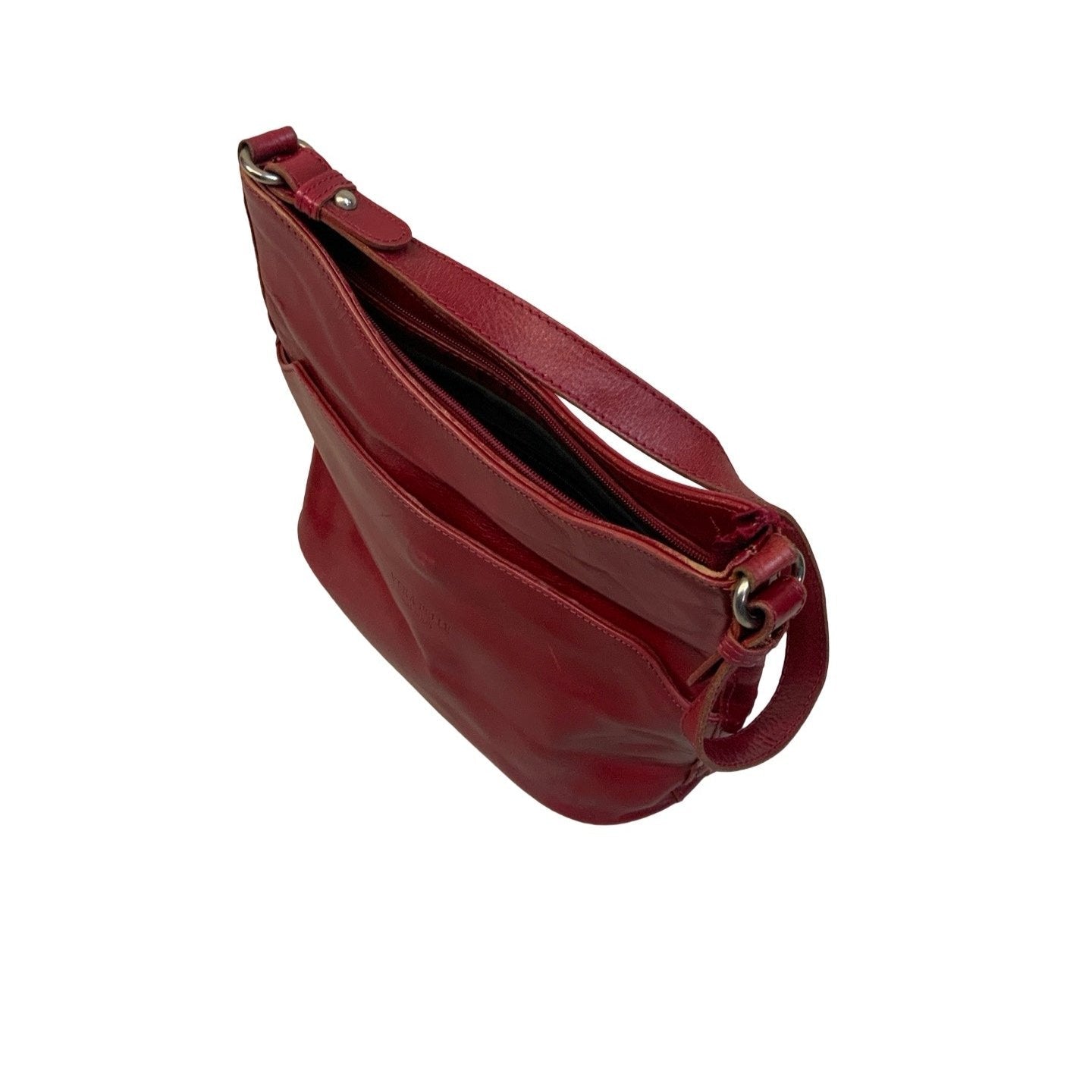Vintage 'Vera Pelle' Red Leather Handbag