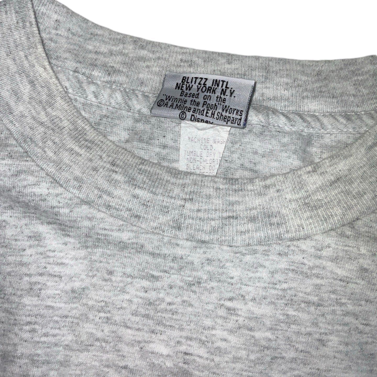 Vintage 90s 'Pooh!' Winnie the Pooh Cartoon Grey Graphic T-Shirt M