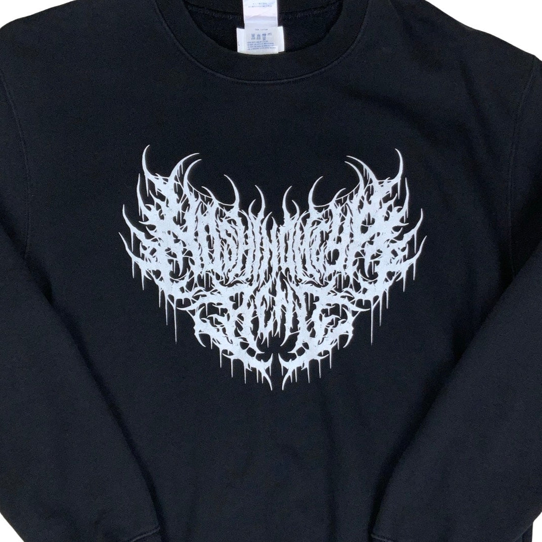 Vintage 90s Black Metal Moshing Graphic Sweatshirt S M