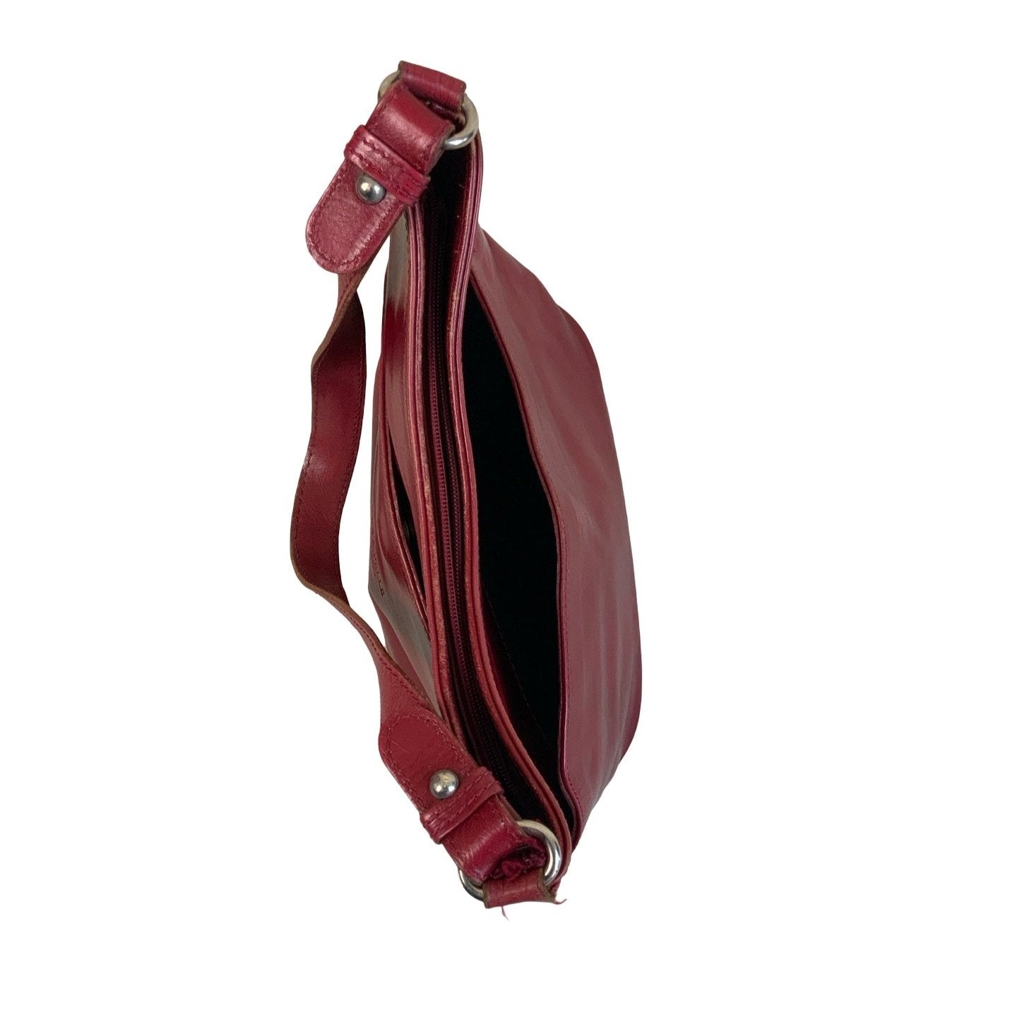 Vintage 'Vera Pelle' Red Leather Handbag
