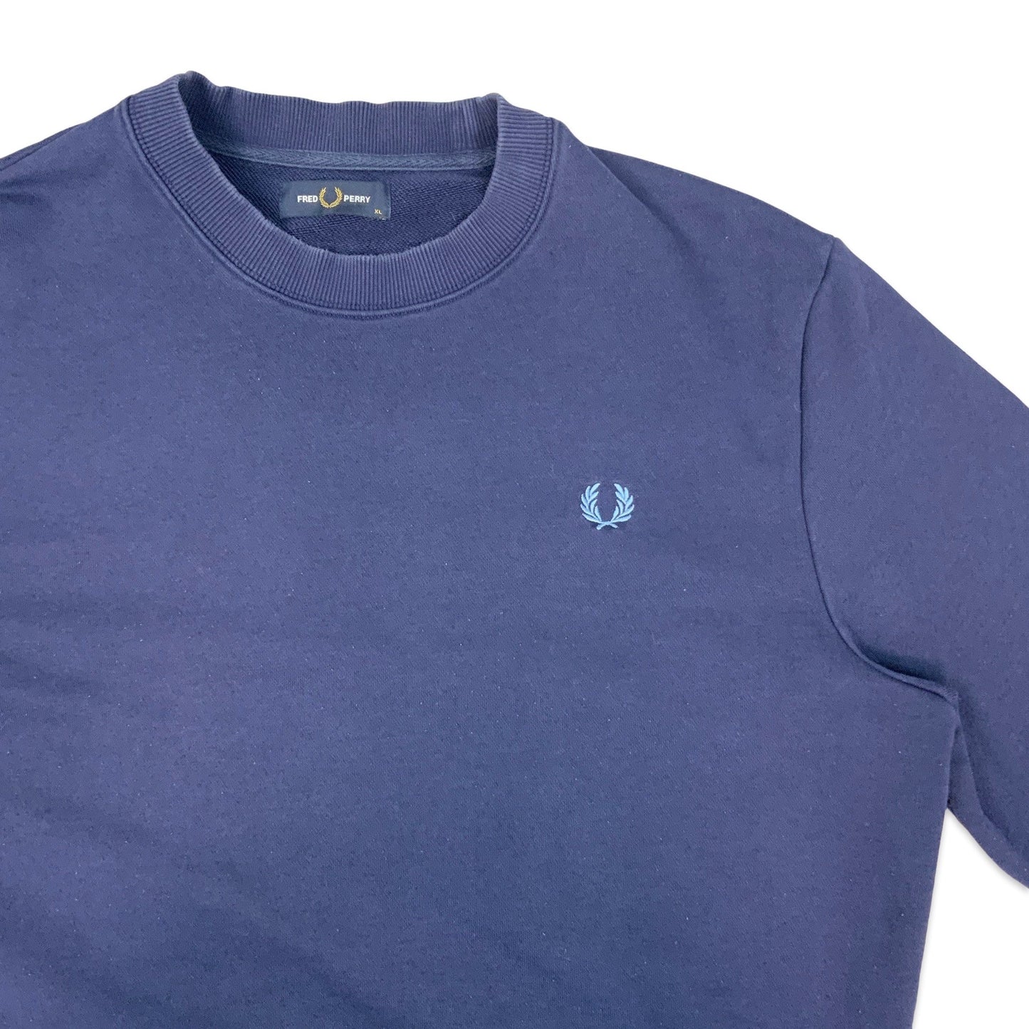 Fred Perry Navy Crew Neck Sweatshirt L XL