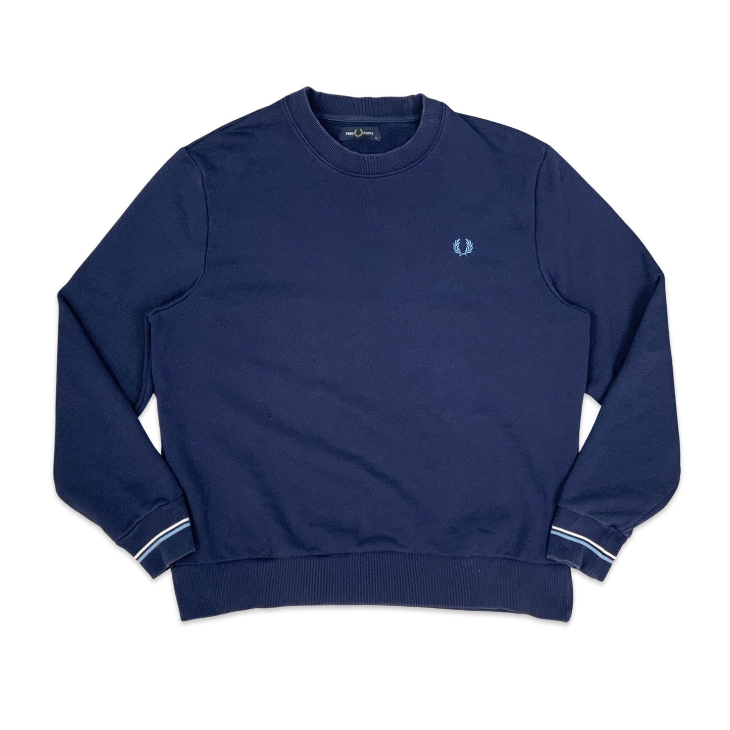 Fred Perry Navy Crew Neck Sweatshirt L XL