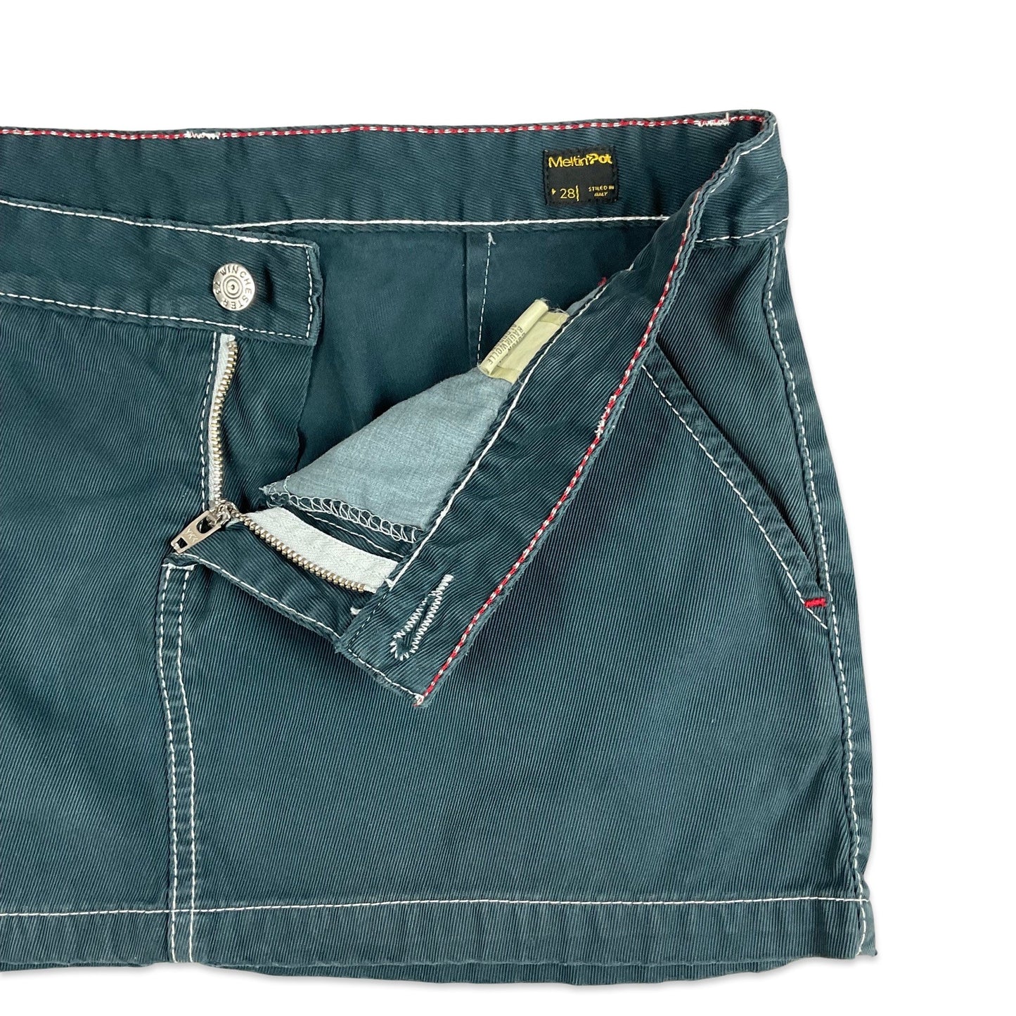 Vintage Y2K Dark Blue Denim Mini Skirt 10 12
