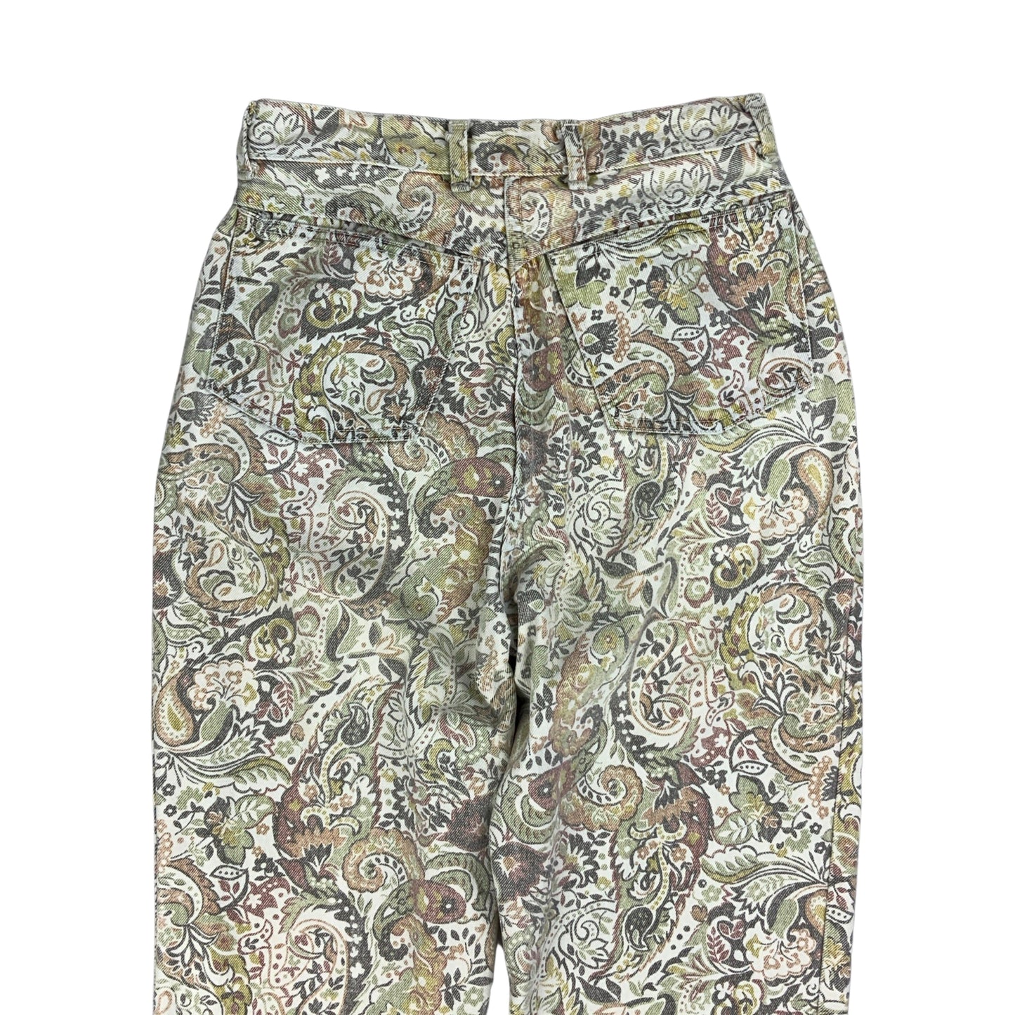 Vintage 90s Paisley Print Multicolour High Waisted Jeans 8