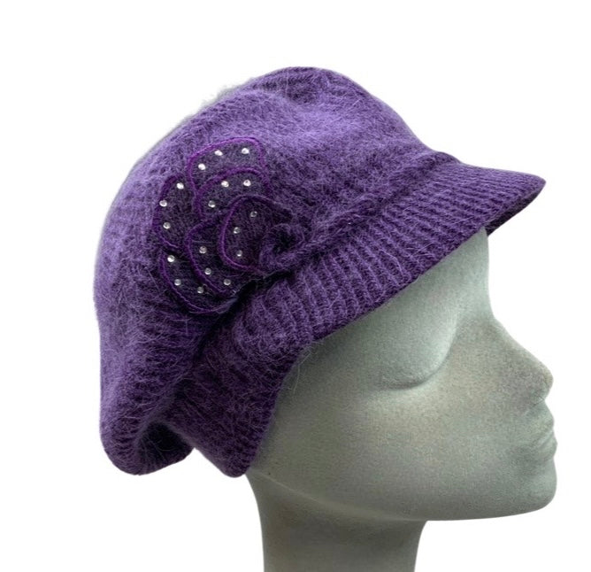 Vintage Purple Peak Beret