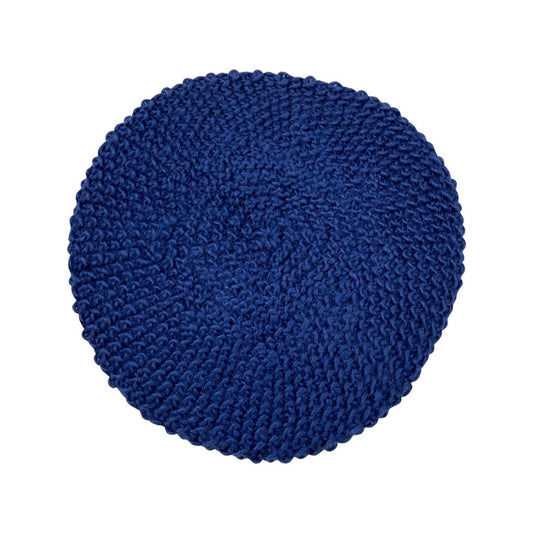 Vintage Royal Blue Knitted Beret