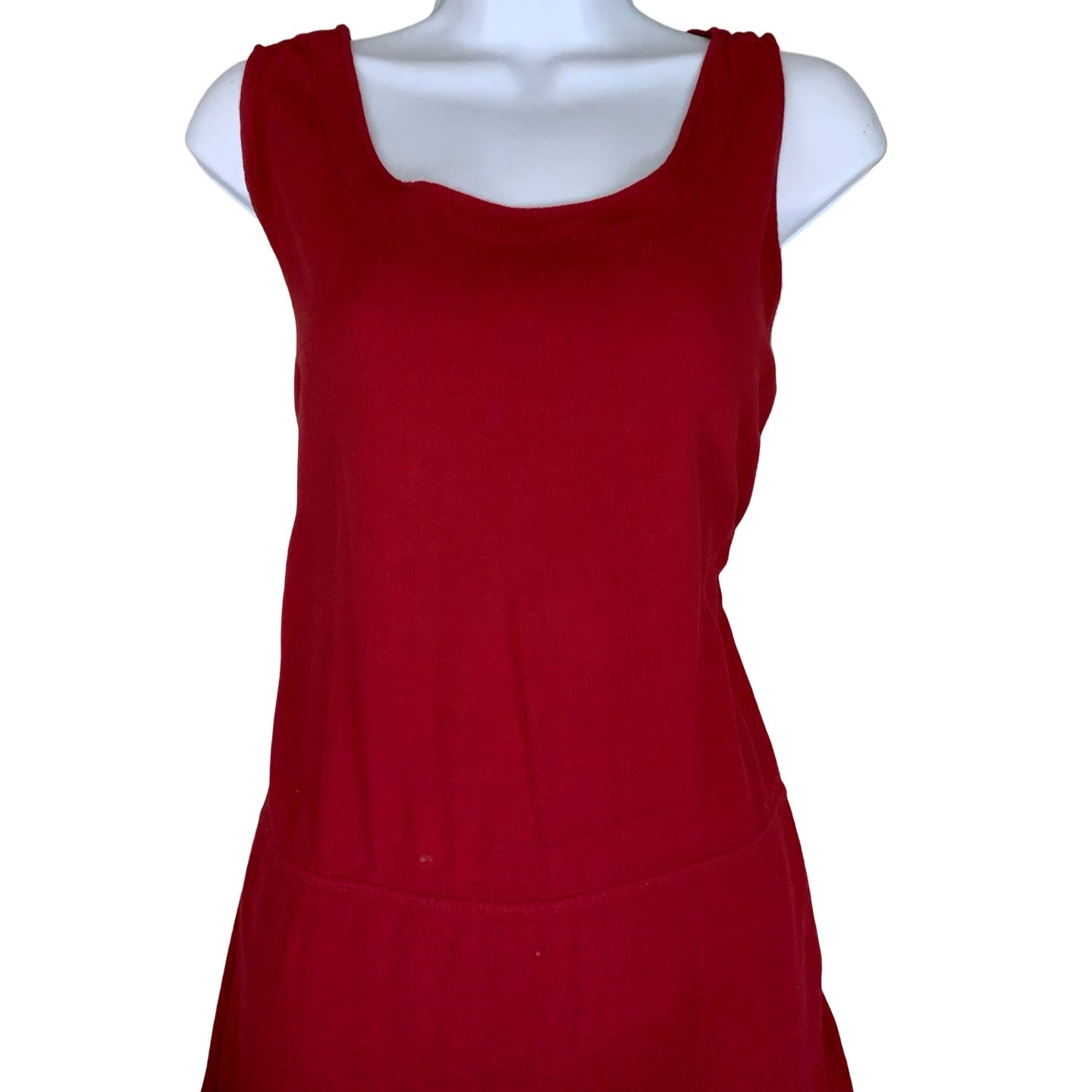 Vintage ‘UNO’ 90s Red Sleeveless Maxi Summer Dress 14 16 18