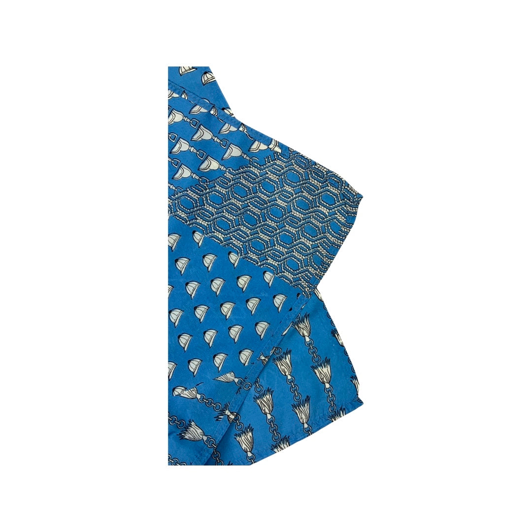 Vintage Jockey Themed Blue Bandana