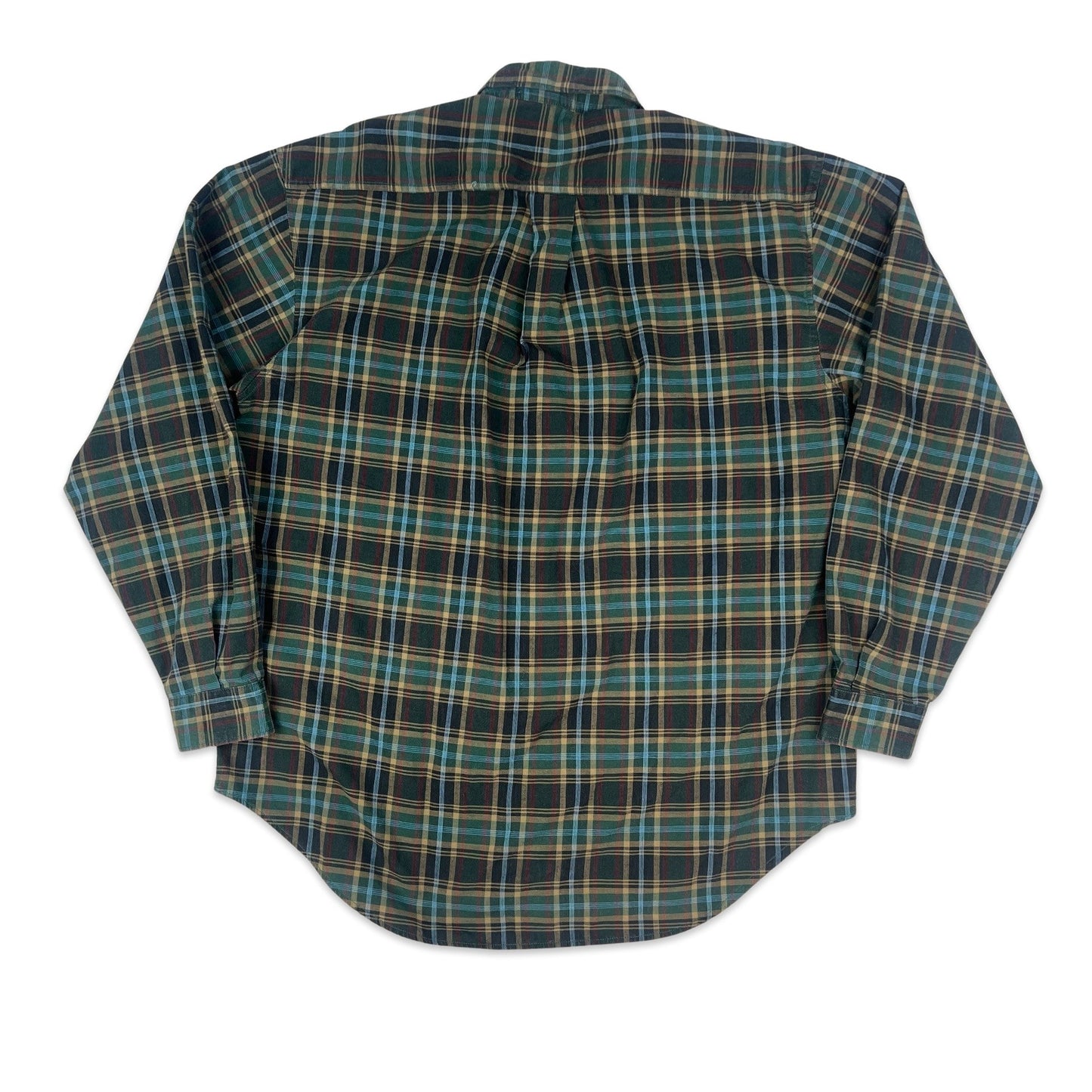 Vintage Ralph Lauren Green & Navy Plaid Shirt M L