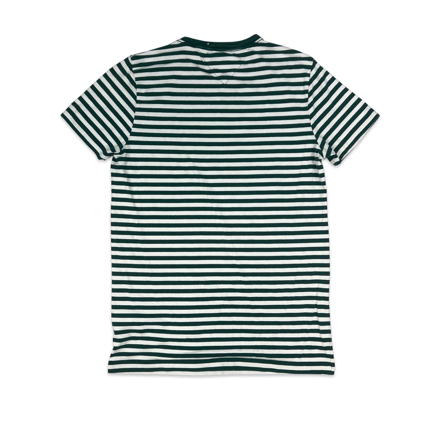 Tommy Hilfiger Green & White Striped Tee XS S