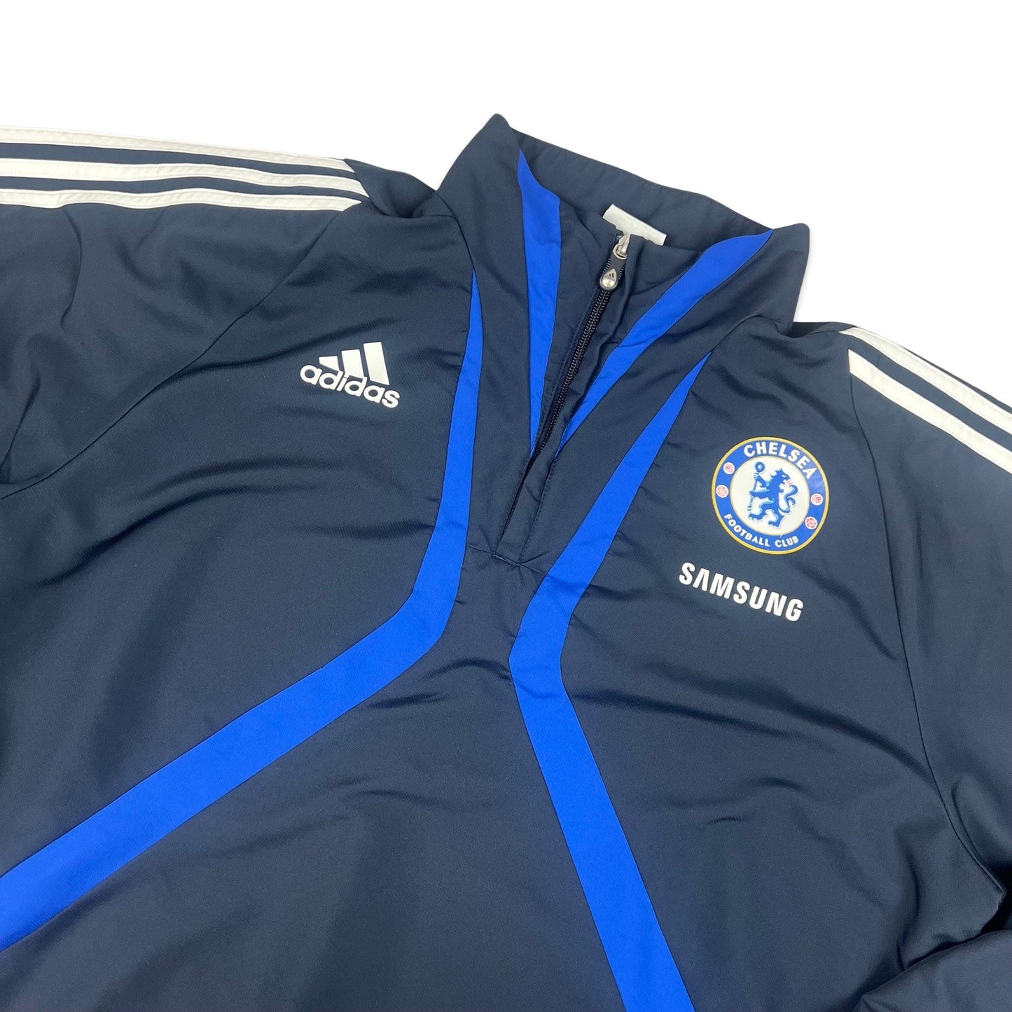 Adidas Chelsea Navy Pullover Football Windbreaker L XL