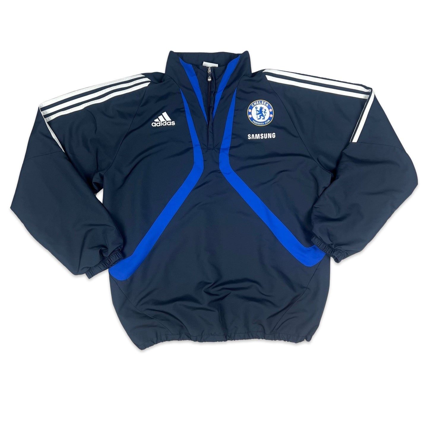 Adidas Chelsea Navy Pullover Football Windbreaker L XL