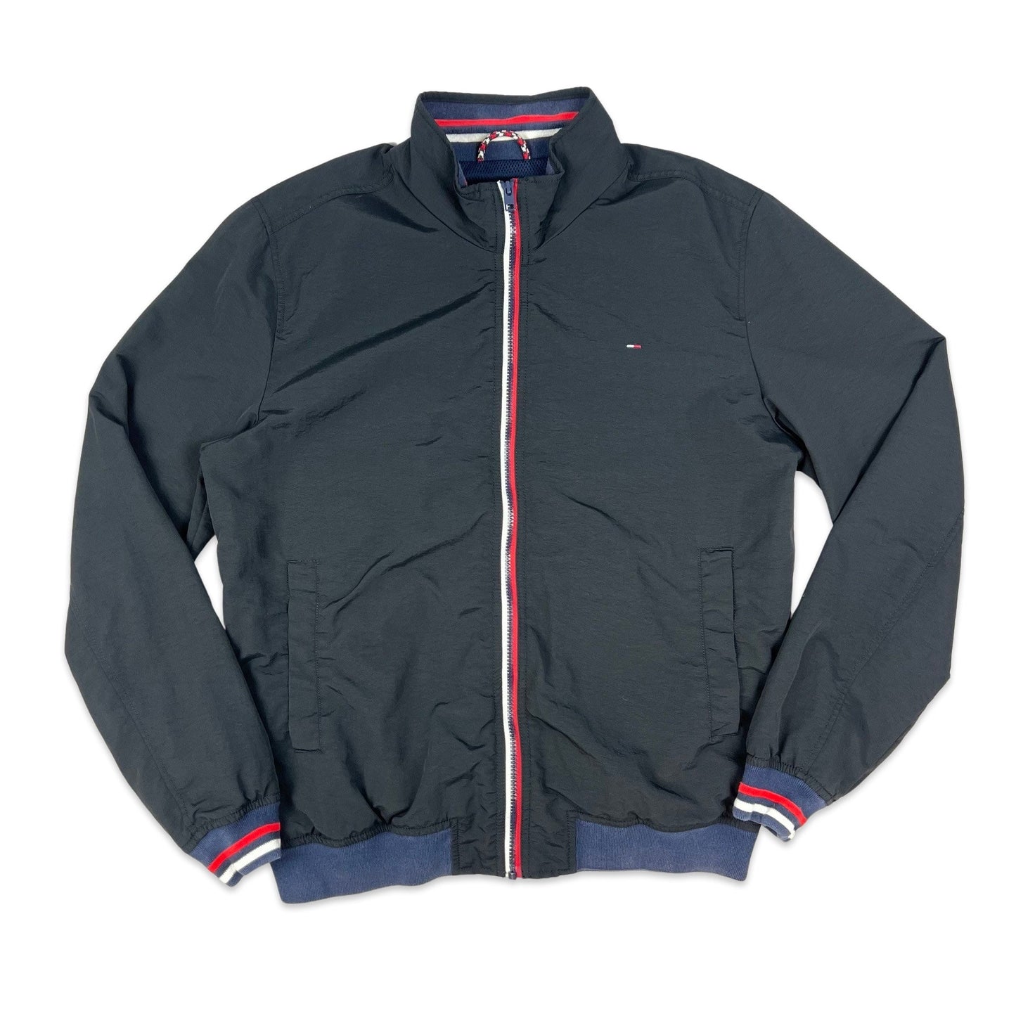 Tommy Hilfiger Black Zip-up Windbreaker M L