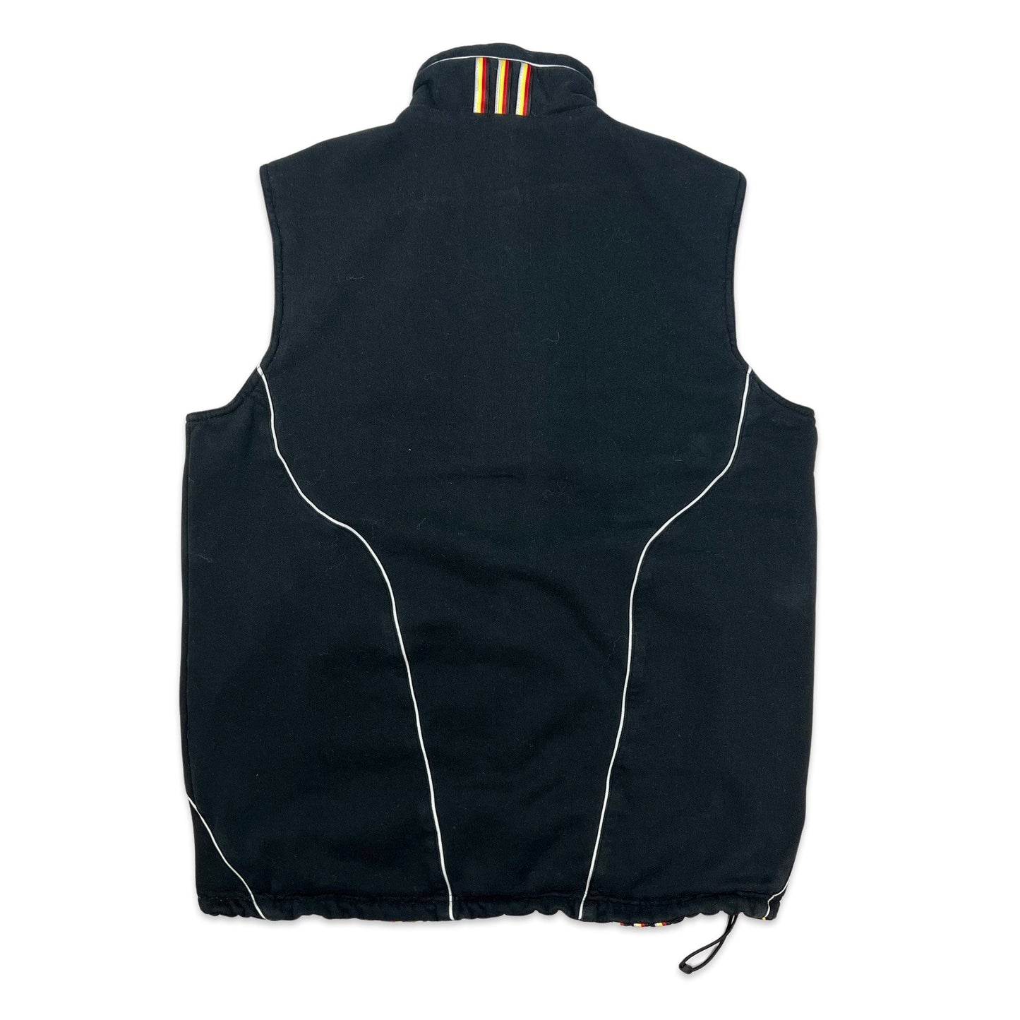 00s Adidas German Football Reversible Black Bodywarmer Gilet