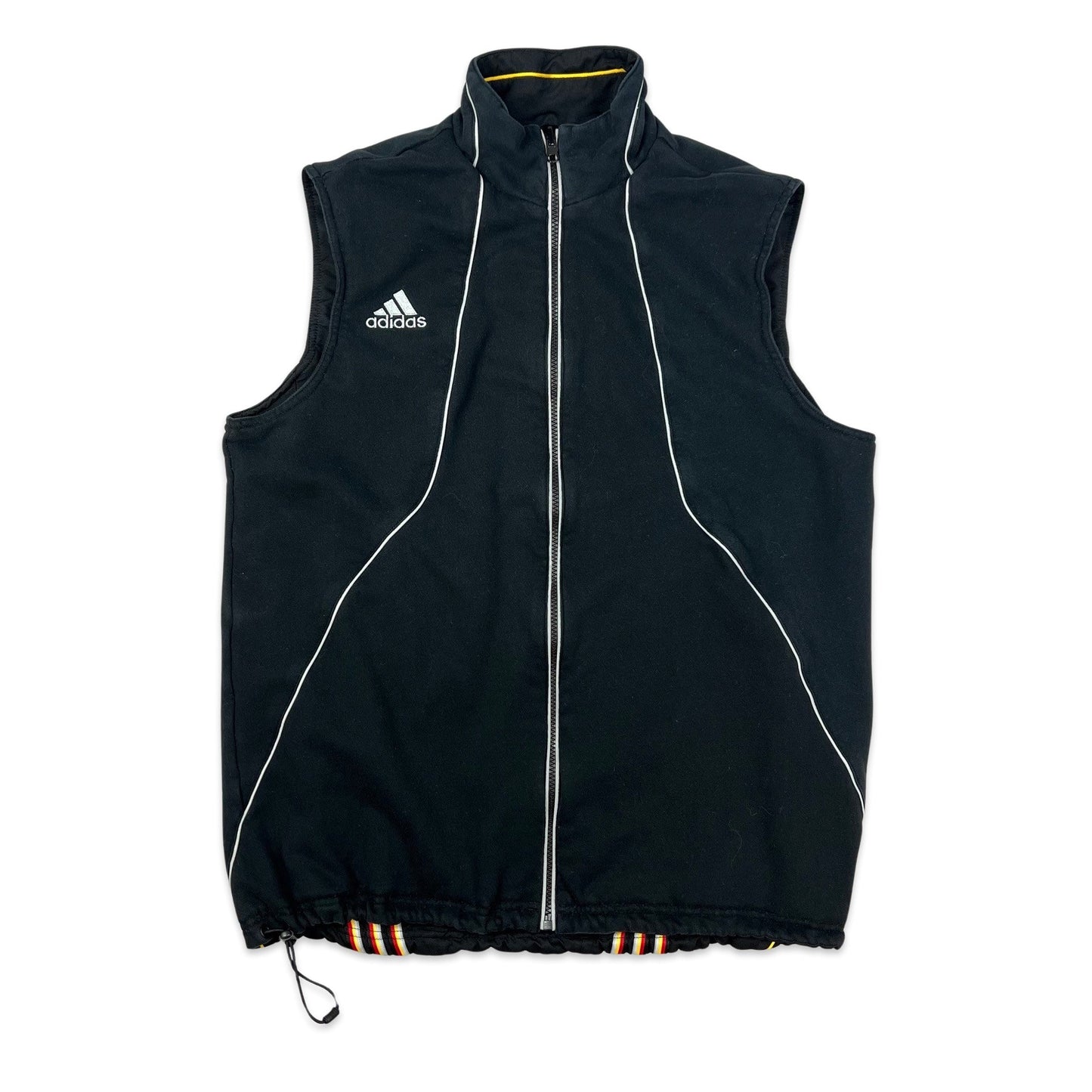 00s Adidas German Football Reversible Black Bodywarmer Gilet