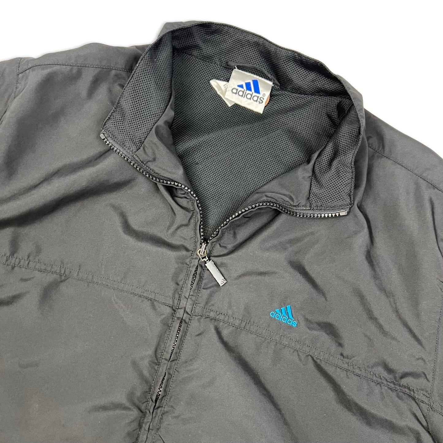 Vintage Y2K Adidas Black Short Sleeved Windbreaker M L