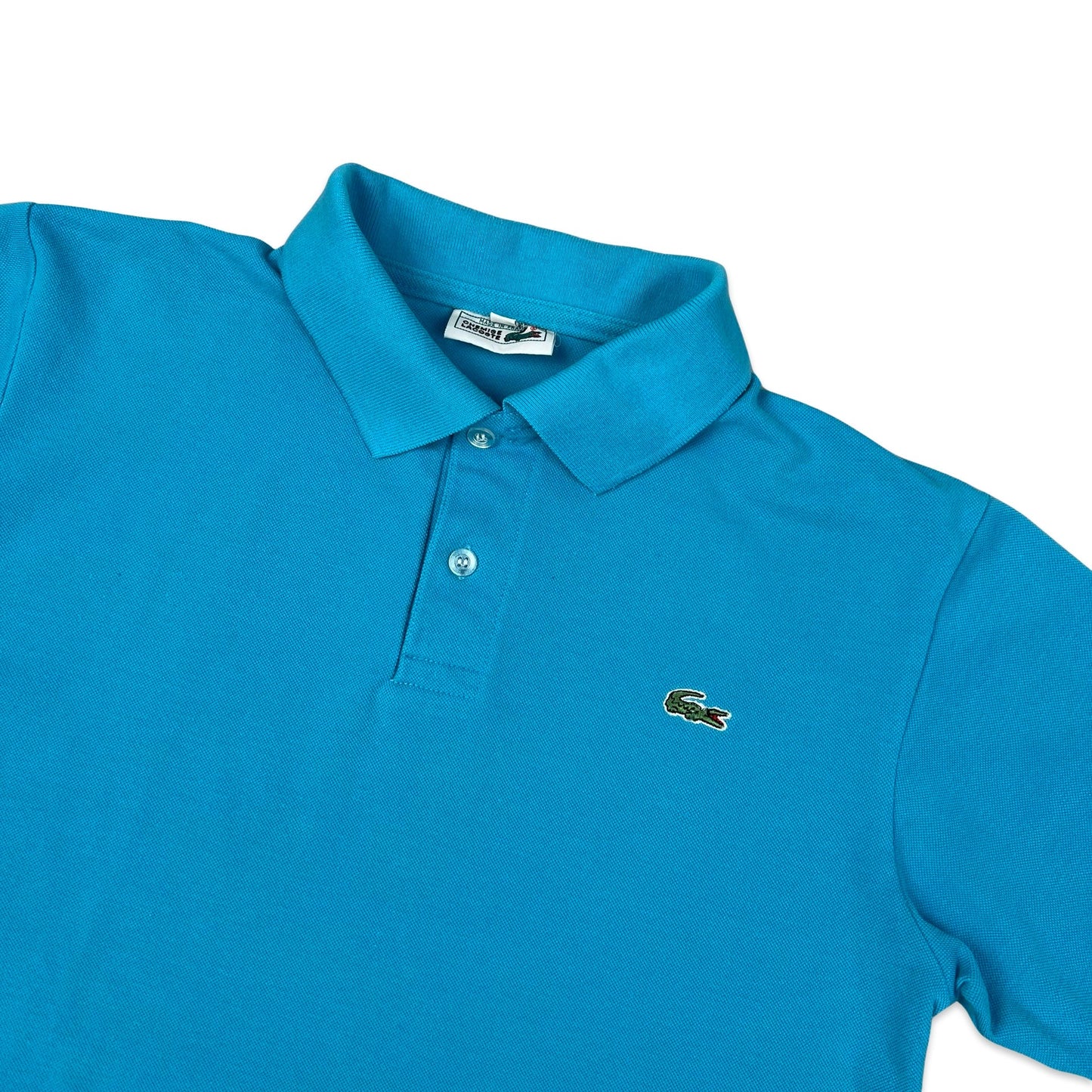 Vintage 80s Chemise Lacoste Light Blue Polo Shirt S M
