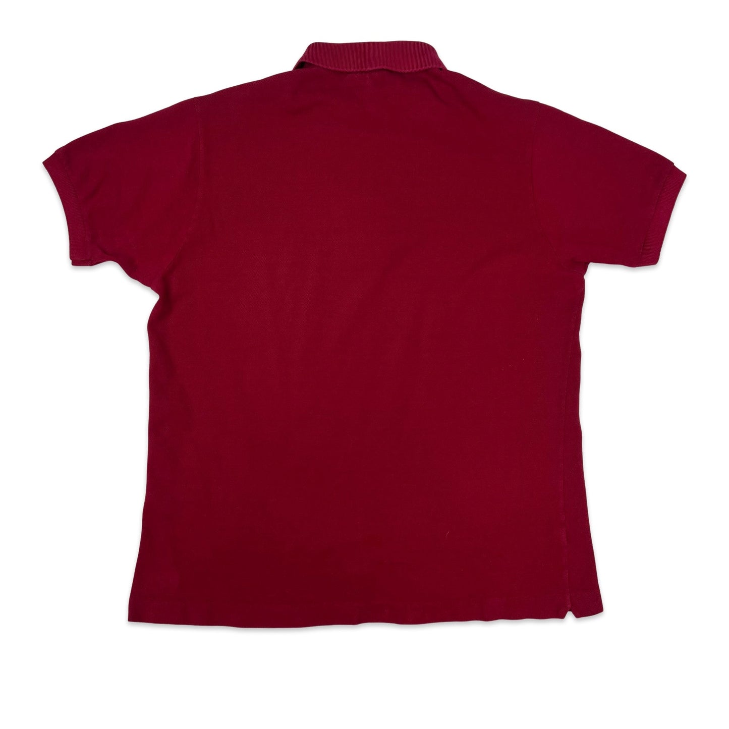 Vintage 80s Chemise Lacoste Burgundy Polo Shirt S M