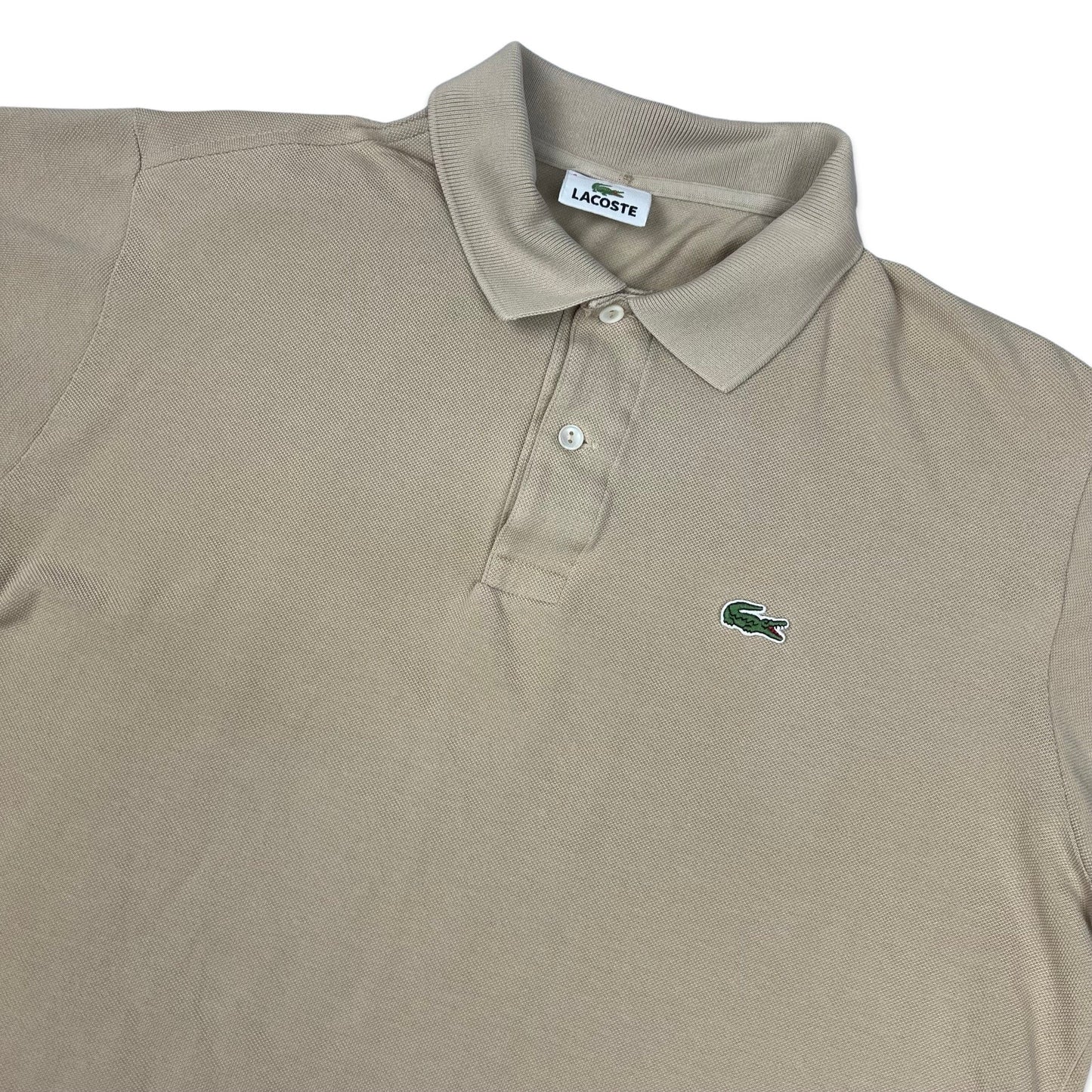 Lacoste Cream Polo Shirt M L