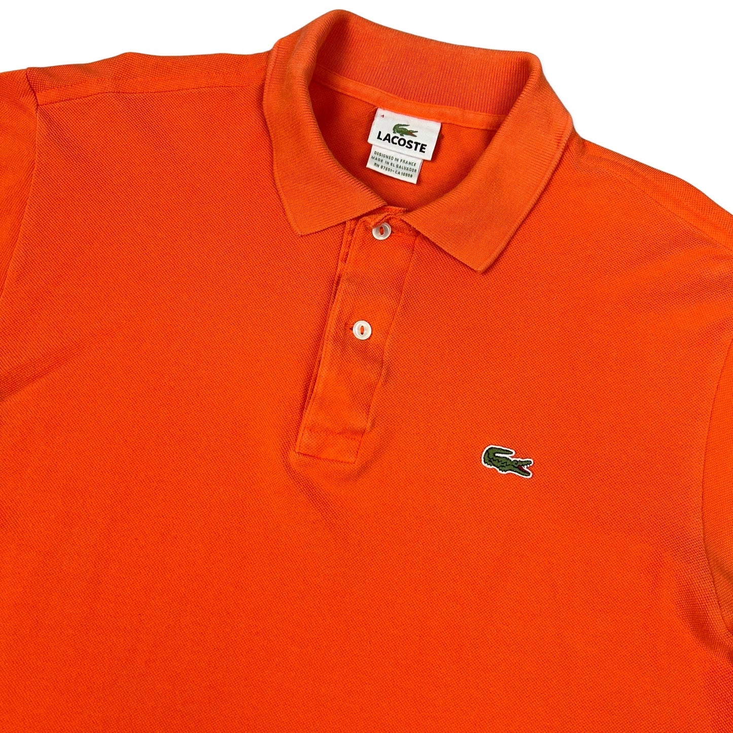 Lacoste Orange Polo Shirt S M