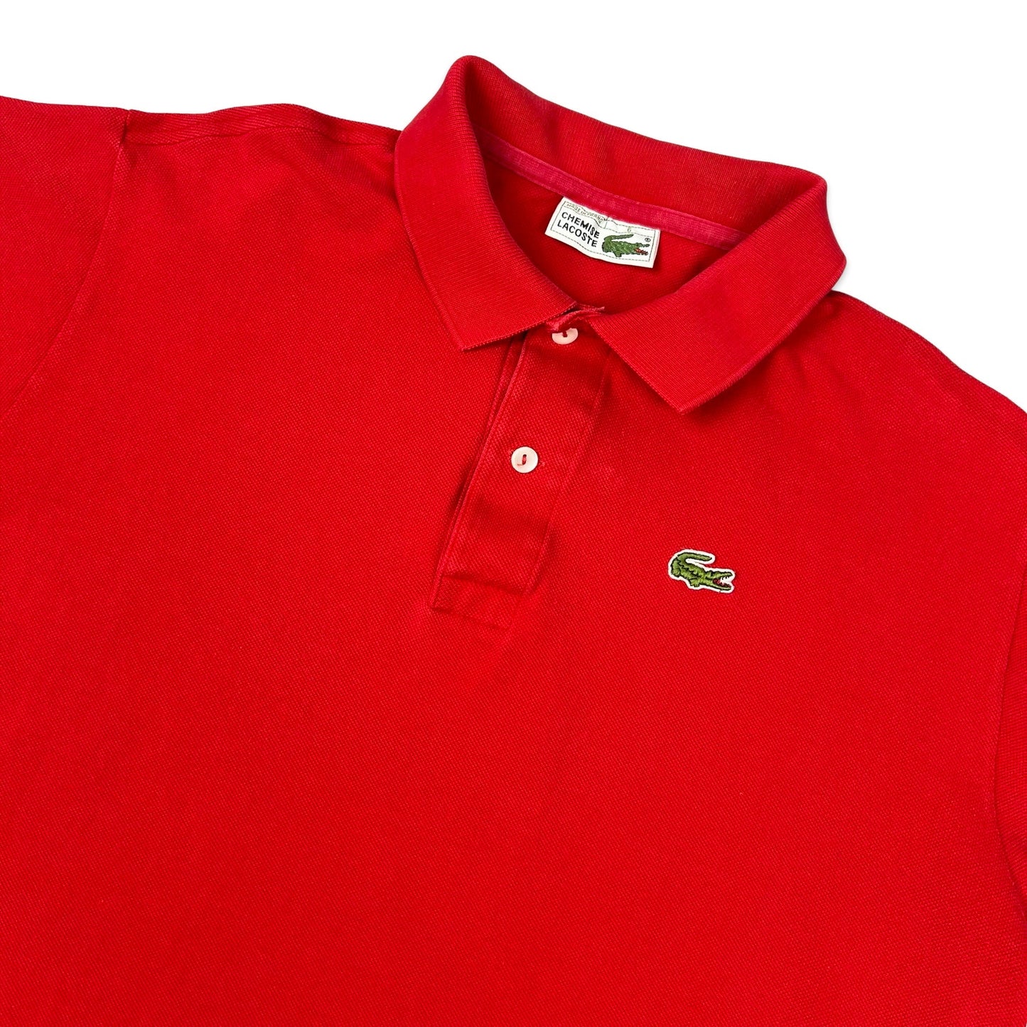 Vintage 80s Chemise Lacoste Red Polo Shirt M L