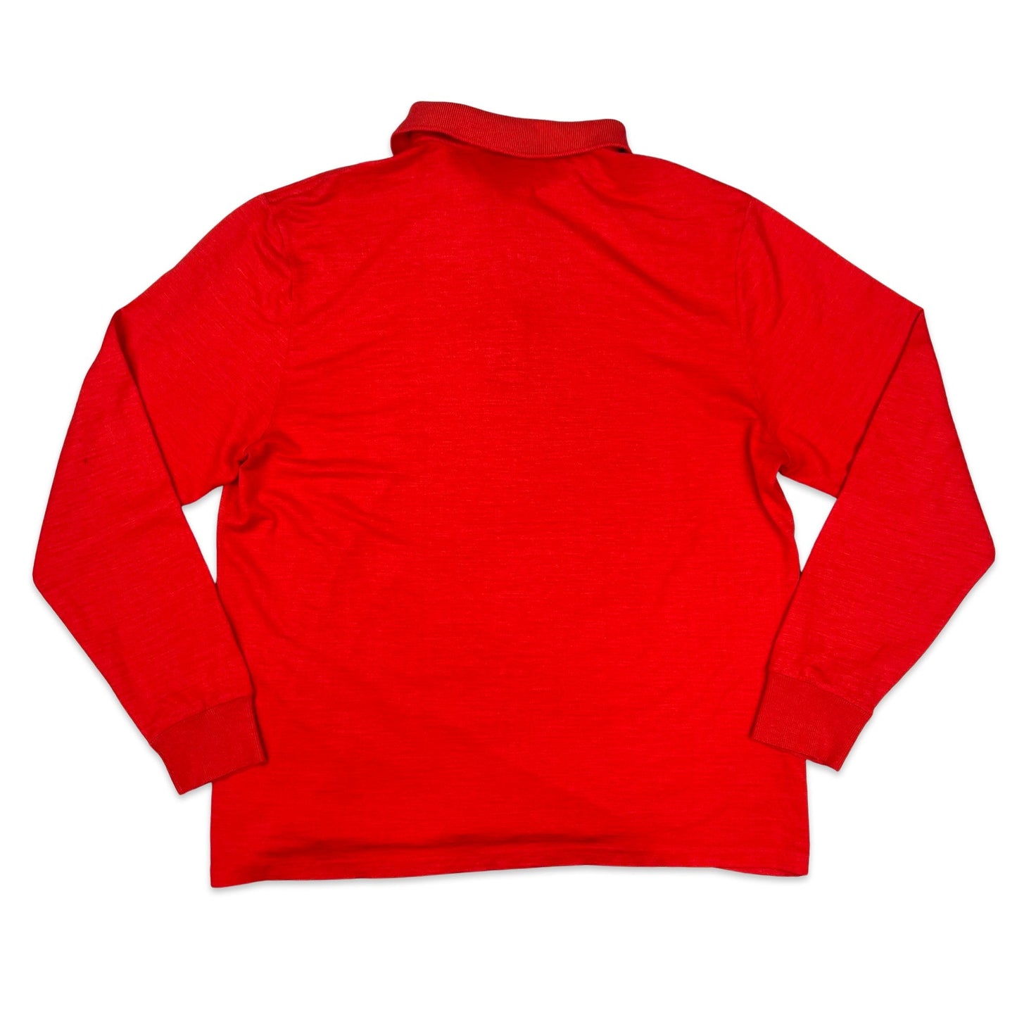 Vintage 80s Chemise Lacoste Red Rugby Shirt S M