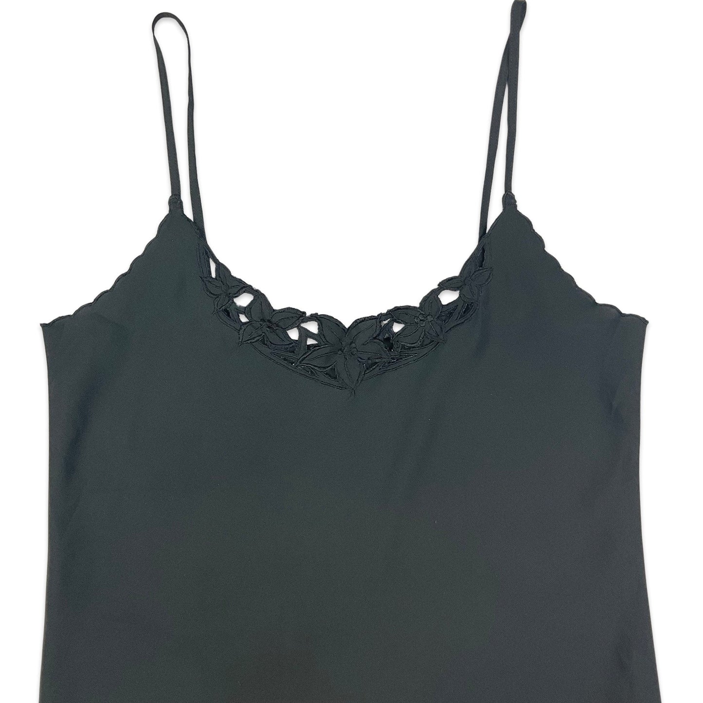 90s Black Spaghetti Strap Vest Top 6 8