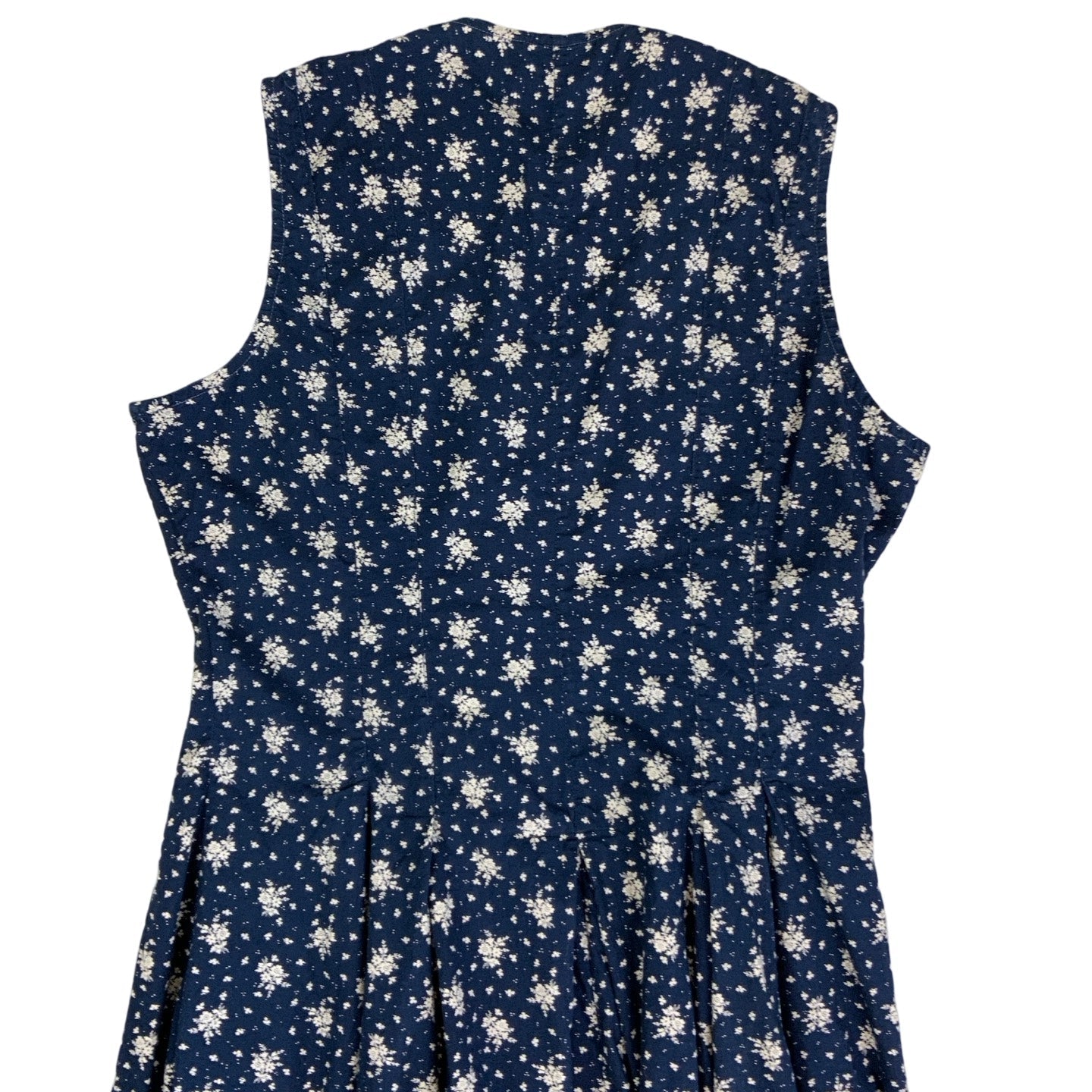 Vintage 90s Y2k ‘H&M Hennes’ Blue White Floral Sleeveless Summer Maxi Dress 12 14 16