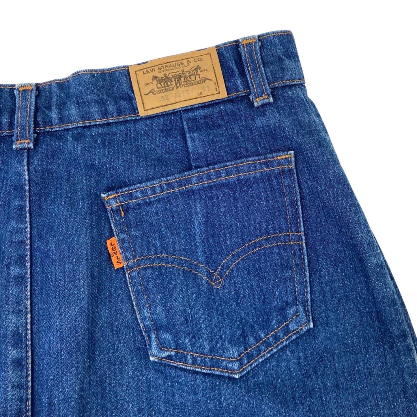 Vintage 70s Orange Tab Levi’s Denim Skirt 12 M