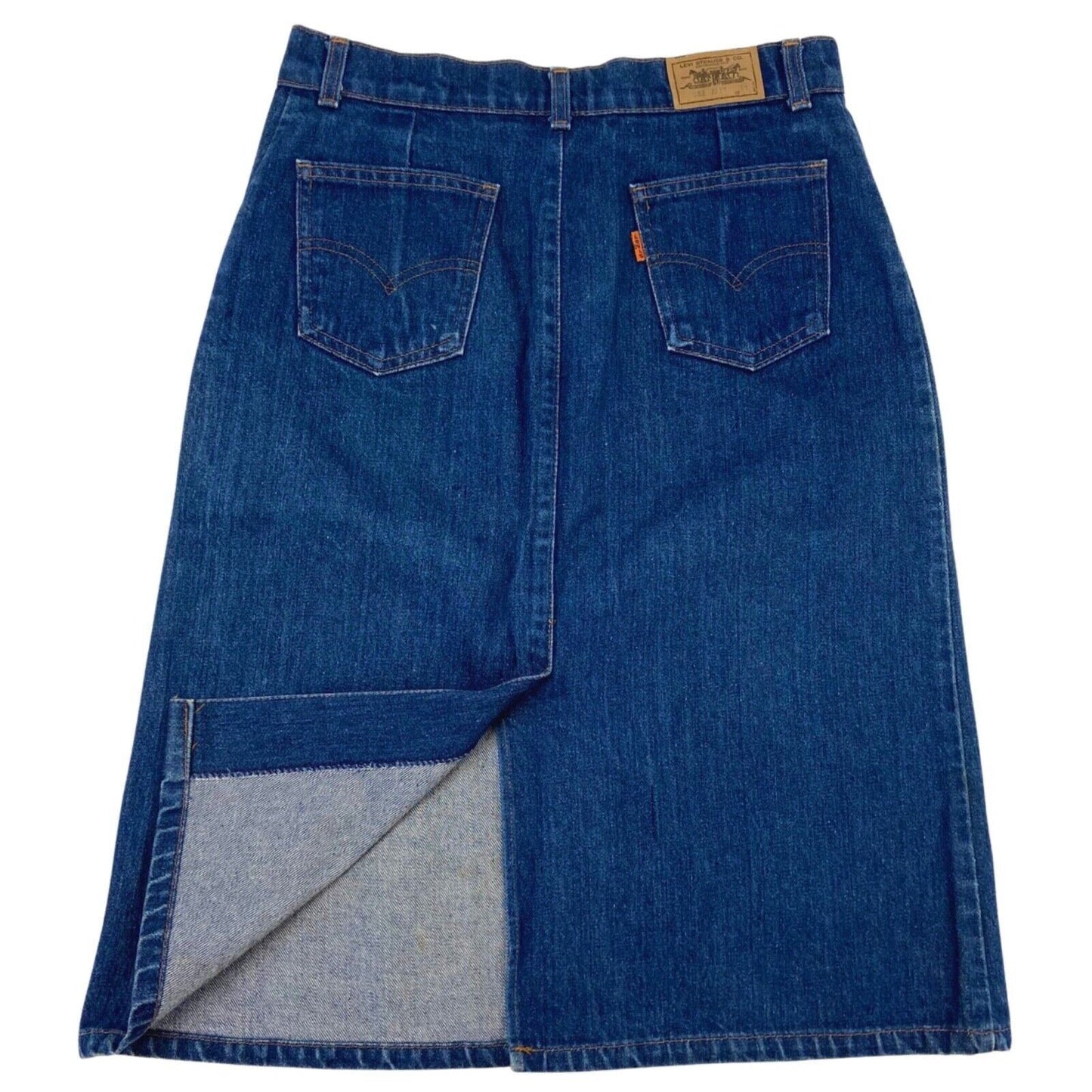 Vintage 70s Orange Tab Levi’s Denim Skirt 12 M