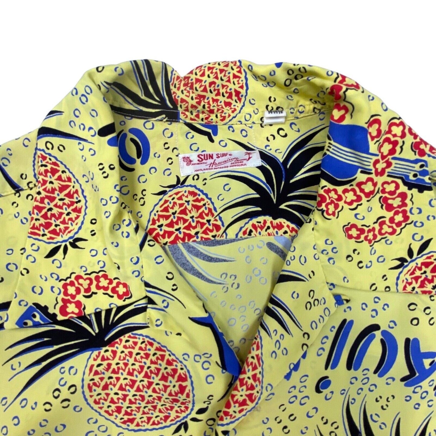 RARE VTG SUN SURF TOYO 40s 50s STYLE HAWAIIAN ALOHA SHIRT RAYON ROCKABILLY 38”
