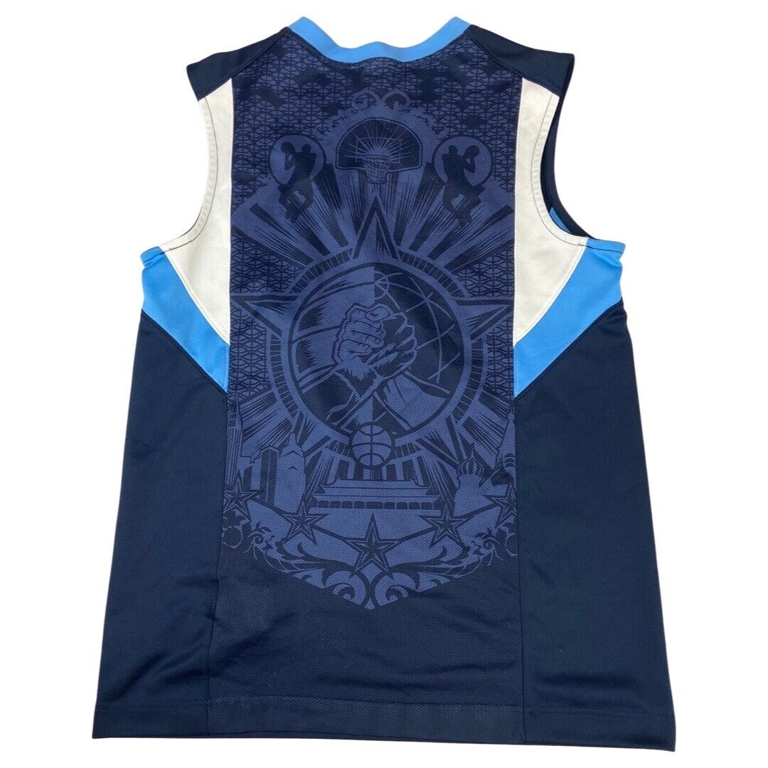 00's Navy & Baby Blue Nike Fit Dry Basketball Vest Large