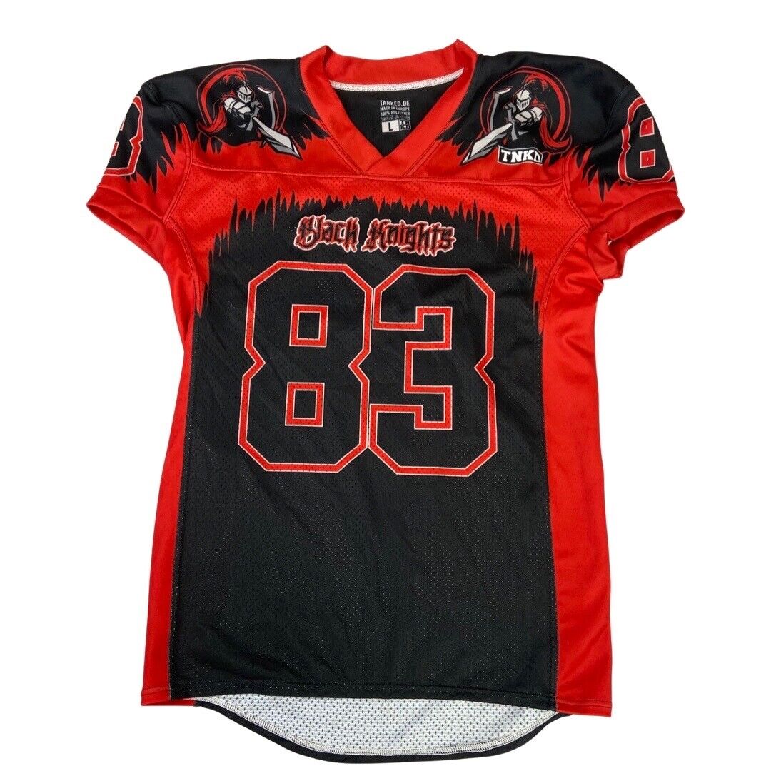 2000s Black & Red Hempfield High School Black Knights HUBER #83 Jersey L