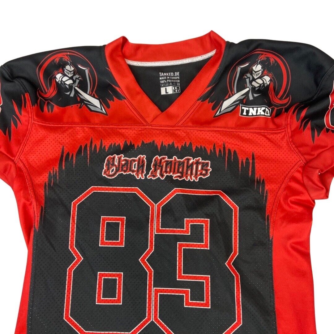 2000s Black & Red Hempfield High School Black Knights HUBER #83 Jersey L