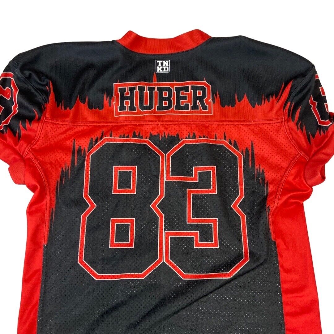 2000s Black & Red Hempfield High School Black Knights HUBER #83 Jersey L